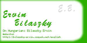 ervin bilaszky business card